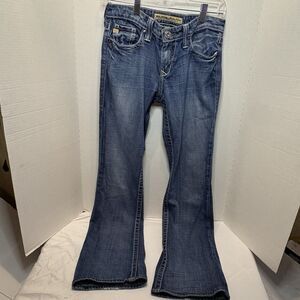 Big Star Maddie Mid-Rise Fit Boot Cut Jeans Women's Size 26L Medium Wash
